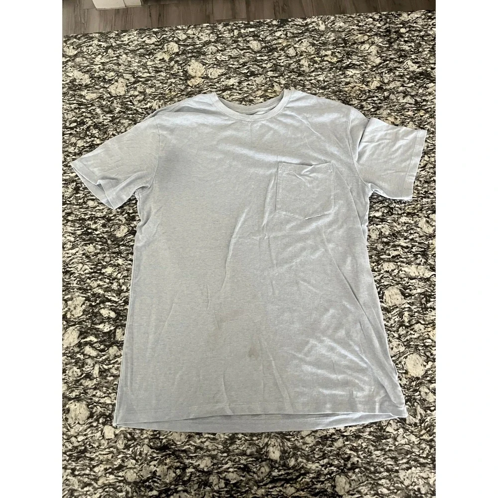 Old Navy Go-Recycled Boys XXL 18 Light‎ Blue Heathered Pocket T-Shirt